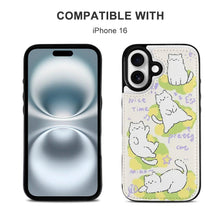 Cargar imagen en el visor de la galería, Funda protectora de piel de TPU para IPhone 16 con función atril Funda plegable para teléfono personalizado con patrón foto texto