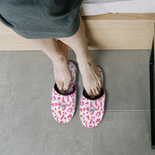 Cargar imagen en el visor de la galería, Pantuflas acogedoras de algodón para el hogar con estampado completo para mujer Personalizada con Impresión Completa con Foto Logo Patrón Texto