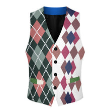 Cargar imagen en el visor de la galería, Chaleco de Traje para Hombre LTM00296 personalizado con patrón foto texto (impresión de imágenes múltiples)