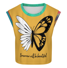 Cargar imagen en el visor de la galería, Chaleco Cárdigan de Punto con Mangas Cortas para Mujer LM563 personalizado con patrón foto texto (impresión de imágenes múltiples)