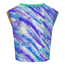 Cargar imagen en el visor de la galería, Chaleco Cárdigan de Punto con Mangas Cortas para Mujer LM563 personalizado con patrón foto texto (impresión de imágenes múltiples)