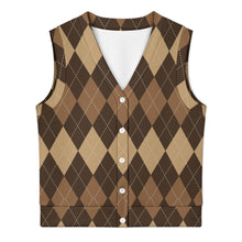 Cargar imagen en el visor de la galería, Chaleco de punto sin mangas para mujer LM562 personalizado con patrón foto texto