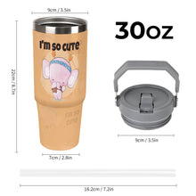 Cargar imagen en el visor de la galería, Vaso de coche con aislamiento de gran capacidad de 30 oz personalizado con patrón foto texto