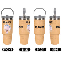 Cargar imagen en el visor de la galería, Vaso de coche con aislamiento de gran capacidad de 30 oz personalizado con patrón foto texto