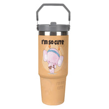 Cargar imagen en el visor de la galería, Vaso de coche con aislamiento de gran capacidad de 30 oz personalizado con patrón foto texto