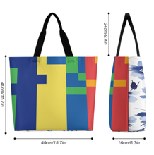 Cargar imagen en el visor de la galería, Bolso Tote Grande XB0601059 con Asa para Mujer personalizado con patrón foto texto (impresión de imágenes múltiples)