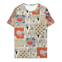 Cargar imagen en el visor de la galería, Camiseta Henley informal de manga corta para hombre OMDT09 con 7 botones personalizado con patrón foto texto (impresión de imágenes múltiples)