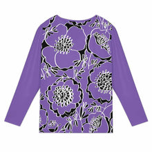 Cargar imagen en el visor de la galería, Blusa de manga larga con botones y cuello inclinado para mujer XCK personalizado con patrón foto texto (impresión de imagen única)