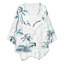 Cargar imagen en el visor de la galería, Blusa suelta de manga larga con escote en V para mujer BZL personalizado con patrón foto texto (impresión de imagen única)