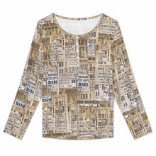 Cargar imagen en el visor de la galería, Blusa de manga larga con botones para mujer BMJ personalizado con patrón foto texto (impresión de imagen única)