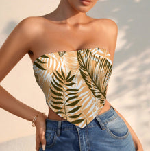 Cargar imagen en el visor de la galería, Top corto sin tirantes para mujer top bandeau de tubo personalizado con patrón foto texto (impresión de imágenes múltiples)