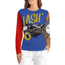 Cargar imagen en el visor de la galería, Camiseta de pijama de manga larga de calidad suave para mujer AL personalizado con patrón foto texto (impresión de imágenes múltiples)