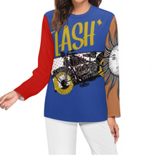 Cargar imagen en el visor de la galería, Camiseta de pijama de manga larga de calidad suave para mujer AL personalizado con patrón foto texto (impresión de imágenes múltiples)