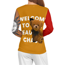 Cargar imagen en el visor de la galería, Camiseta de pijama de manga larga de calidad suave para mujer AL personalizado con patrón foto texto (impresión de imágenes múltiples)