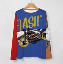 Cargar imagen en el visor de la galería, Camiseta de pijama de manga larga de calidad suave para mujer AL personalizado con patrón foto texto (impresión de imágenes múltiples)