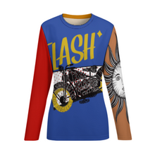 Cargar imagen en el visor de la galería, Camiseta de pijama de manga larga de calidad suave para mujer AL personalizado con patrón foto texto (impresión de imágenes múltiples)