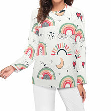 Cargar imagen en el visor de la galería, Top de pijama de mujer AL en calidad soft personalizado con patrón foto texto (impresión de imagen única)