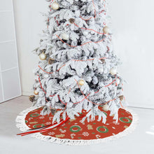 Cargar imagen en el visor de la galería, Falda para árbol de Navidad cubierta para árbol de Navidad (estilo flecos) (misma imagen en ambos lados) personalizado con patrón foto texto