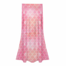 Cargar imagen en el visor de la galería, Falda de cola de pez de cintura alta para mujer GM personalizado con patrón foto texto