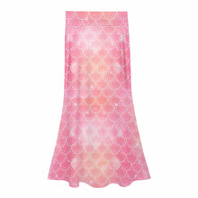 Cargar imagen en el visor de la galería, Falda de cola de pez de cintura alta para mujer GM personalizado con patrón foto texto