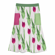 Cargar imagen en el visor de la galería, Falda midi de corte A para mujer B13Q personalizado con patrón foto texto (impresión de imagen única)