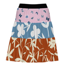 Cargar imagen en el visor de la galería, Falda midi trapecio para mujer MSYX049 personalizado con patrón foto texto (impresión de imágenes múltiples)