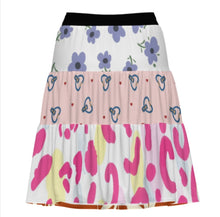 Cargar imagen en el visor de la galería, Falda midi trapecio para mujer MSYX049 personalizado con patrón foto texto (impresión de imágenes múltiples)