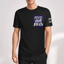 Cargar imagen en el visor de la galería, Camisetas clásicas de algodón orgánico estampadas en el pecho y los puños personalizado con patrón foto texto