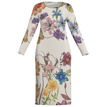 Cargar imagen en el visor de la galería, MXLD01 Vestido de Manga Larga para Mujer RRCRQ personalizado con patrón foto texto (impresión de imagen única)