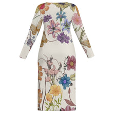 Cargar imagen en el visor de la galería, MXLD01 Vestido de Manga Larga para Mujer RRCRQ personalizado con patrón foto texto (impresión de imagen única)