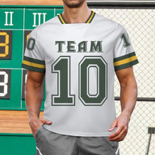 Cargar imagen en el visor de la galería, Maillot clásico de manga corta para hombre S33T personalizado con patrón foto texto