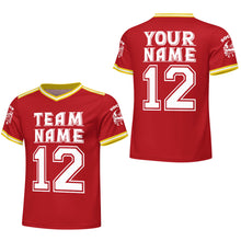 Cargar imagen en el visor de la galería, Conjunto de camiseta de fútbol con cuello en V para hombre LTZ personalizado con patrón foto texto