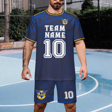 Cargar imagen en el visor de la galería, Camiseta de fútbol de cuello redondo para hombre A57TZ personalizado con patrón foto texto