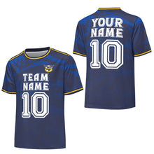 Cargar imagen en el visor de la galería, Camiseta de fútbol de cuello redondo para hombre A57TZ personalizado con patrón foto texto