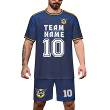 Cargar imagen en el visor de la galería, Camiseta de fútbol de cuello redondo para hombre A57TZ personalizado con patrón foto texto