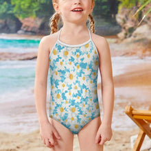 Cargar imagen en el visor de la galería, Bañador de una pieza con tirantes SDS301 para niñas personalizado con patrón foto texto