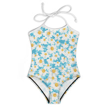 Cargar imagen en el visor de la galería, Bañador de una pieza con tirantes SDS301 para niñas personalizado con patrón foto texto