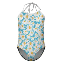 Cargar imagen en el visor de la galería, Bañador de una pieza con tirantes SDS301 para niñas personalizado con patrón foto texto