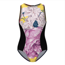 Cargar imagen en el visor de la galería, Traje de baño de una pieza para niña NT032 personalizado con patrón foto texto (impresión de imágenes múltiples)