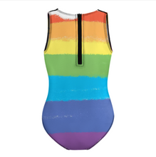 Cargar imagen en el visor de la galería, Traje de baño de una pieza para niña NT032 personalizado con patrón foto texto (impresión de imágenes múltiples)