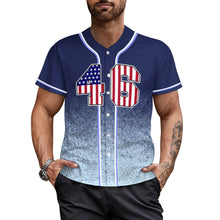 Cargar imagen en el visor de la galería, Camiseta de béisbol con botones completos para hombre J50T personalizado con patrón foto texto (impresión de imágenes múltiples)