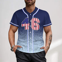 Cargar imagen en el visor de la galería, Camiseta de béisbol con botones completos para hombre J50T personalizado con patrón foto texto (impresión de imágenes múltiples)