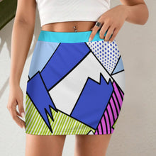 Cargar imagen en el visor de la galería, Minifalda de Mujer LM243 personalizado con patrón foto texto (impresión de imágenes múltiples)