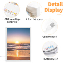 Cargar imagen en el visor de la galería, Espejo de luz nocturna personalizado con patrón foto texto