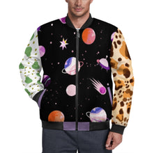 Cargar imagen en el visor de la galería, Chaqueta bomber totalmente estampada a la moda para hombre BMJ personalizado con patrón foto texto (impresión de imágenes múltiples)