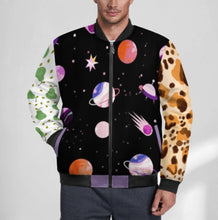 Cargar imagen en el visor de la galería, Chaqueta bomber totalmente estampada a la moda para hombre BMJ personalizado con patrón foto texto (impresión de imágenes múltiples)