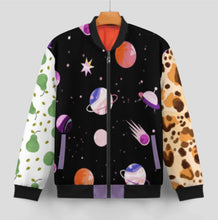 Cargar imagen en el visor de la galería, Chaqueta bomber totalmente estampada a la moda para hombre BMJ personalizado con patrón foto texto (impresión de imágenes múltiples)