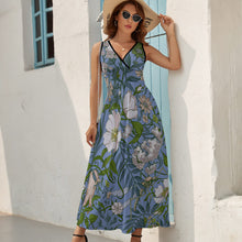 Cargar imagen en el visor de la galería, Vestido sin Manga con Cuello en V para Mujer NZ028 Personalizado con Impresión Completa con Foto Logo Patrón Texto (impresión de imagen única)