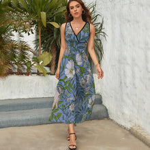 Cargar imagen en el visor de la galería, Vestido sin Manga con Cuello en V para Mujer NZ028 Personalizado con Impresión Completa con Foto Logo Patrón Texto (impresión de imagen única)