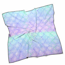 Cargar imagen en el visor de la galería, Pañuelo de Seda Bufanda Cuadrada Multifuncional para mujer NZ215 Personalizado con impresión completa con Foto Logo Patrón Texto